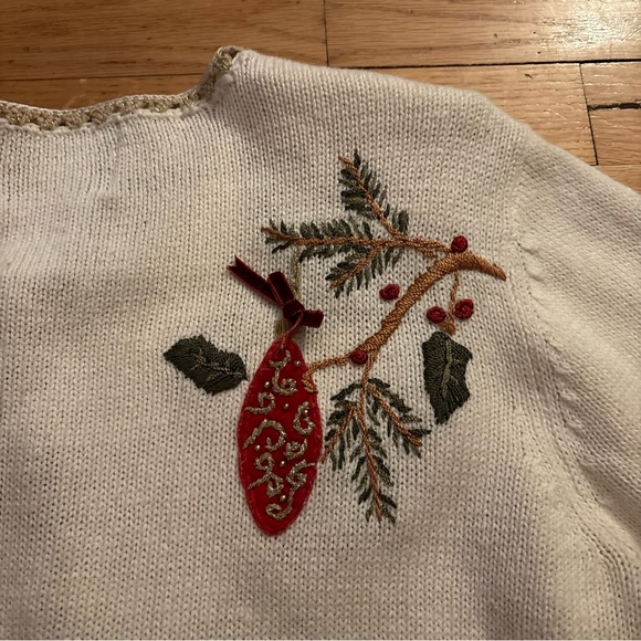 Vintage Tiara International Christmas Cardigan M - Picture 11 of 11